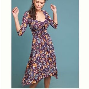 Maeve by Anthropologie Dress size large purple with floral design